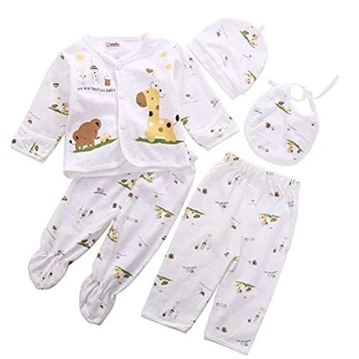 Afbeelding van nvIEFE Babykleding voor pasgeborenen, set van 5 stuks, uniseks, babykleding, geboorte, babyuitrusting, 0 3 maanden, geel, Maanden