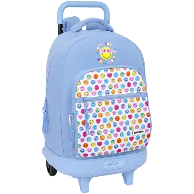 Afbeelding van Schoolrugzak Smiley Joyful Blauw Multicolour 33 x 45 22 cm