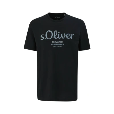 Afbeelding van s.Oliver Tshirt print, Heren, Maat: Large, Schwarz