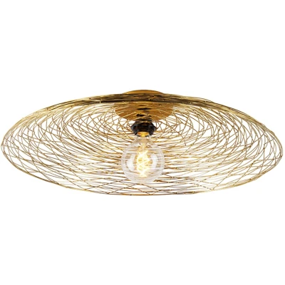 Afbeelding van QAZQA Oosterse plafondlamp goud 60 cm Glan