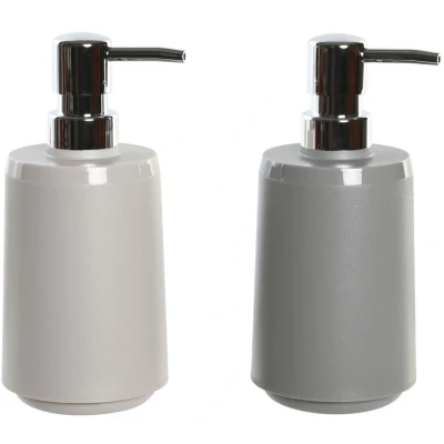 Afbeelding van Zeepdispenser DKD Home Decor Beige Grijs Crème polyestyreen 8 x 18 cm (2 Stuks)
