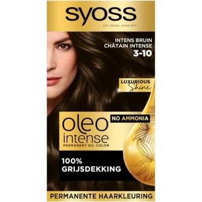 Afbeelding van 3x Syoss Oleo Intense 3 10 Intens Bruin Haarverf