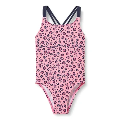 Afbeelding van Playshoes Badpak UV Werend Panterprint Roze Maat 122/128