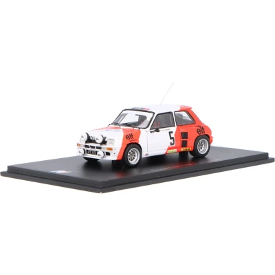 Afbeelding van Renault 5 Turbo Spark Modelauto 1:43 1982 Alain Prost / Jean Marc Andrié Team Marlboro SF197 Rally