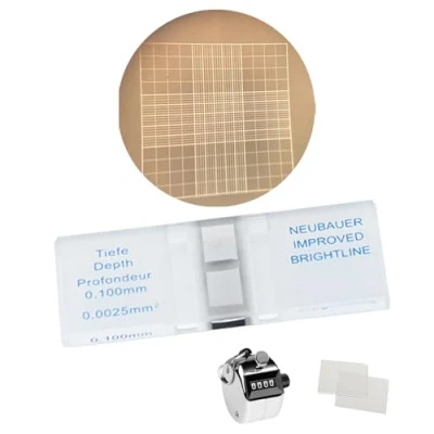Afbeelding van Estresen Neubauer Celtelkamer Verbeterde hemocytometer met 1 teller, heldere lijn voor het tellen van cellen