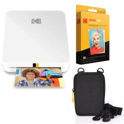 Afbeelding van Kodak Step Slim Instant mobiele fotoprinter Kit: 20 pakjes Zink papier, Geval