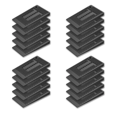 Afbeelding van 20 stuks meubelnivellerers, meubelwiggen, zwarte rubberen wiggen voor het nivelleren en stabiliseren van meubels