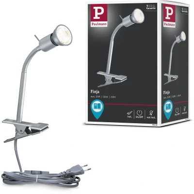 Afbeelding van Paulmann 95426 leeslamp klemspot Finja max. 35 watt schilderijlamp chroom mat schilderijlicht metaal, kunststof opzetlamp GU10