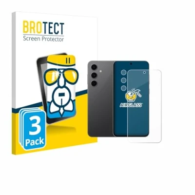 Afbeelding van BROTECT Screenprotector voor Samsung Galaxy S24 FE (Voor+Camera) Folie Beschermfolie Beschermglas transparant (3 Stuks)