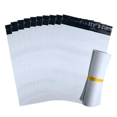 Afbeelding van 100 witte ondoorzichtige kunststof enveloppen, verzendzakken, robuust, manipulatiebestendig en waterdicht (100, 35 x 45 cm)