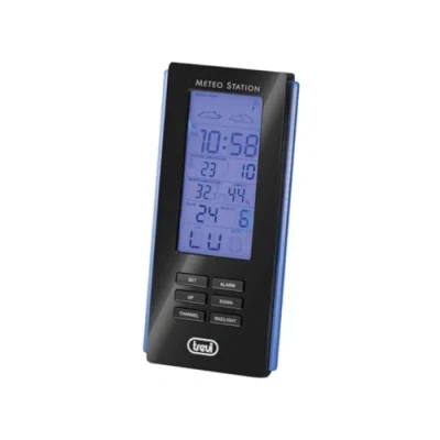 Afbeelding van Trevi ME3108 Weerstation Binnen en Buiten Draadloos Met Buitensensor Digitaal Weerbericht Zwart