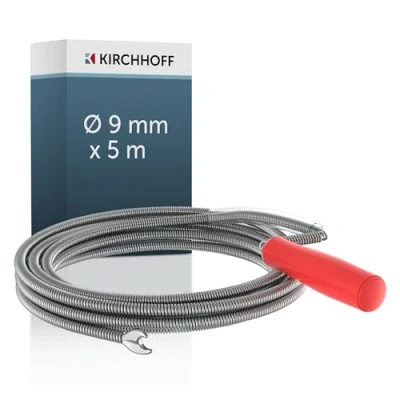 Afbeelding van Kirchhoff Pijpreinigingsspiraal 9 mm x 5 m, afvoerveer voor een milieuvriendelijke reiniging