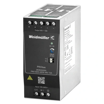 Afbeelding van Weidmüller PRO BAS 480W 48V 10A DIN rail netvoeding Inhoud: 1 stuk(s)