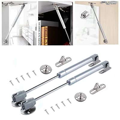 Afbeelding van [2 Pack] Gas Spring, 120N/12KG, Hydraulische Strut Lift Ondersteuning Deur Kast Scharnier Lente Messing Cover Verblijf met Bevestiging Plaat