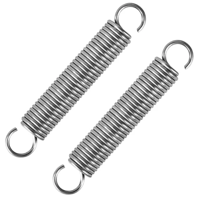 Afbeelding van GUNGY Trekveren 70 mm trekveer dubbele haak roestvrij staal draaddiameter 1,5 buitendiameter 12 trein 6 kg 2 stuks