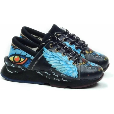 Afbeelding van GOBY Creature Schoenen Sneakers Hoge kwaliteit Handmade Meisjesprint Maat 39