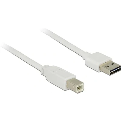 Afbeelding van Easy USB A naar B kabel USB2.0 tot 2A / wit 5 meter