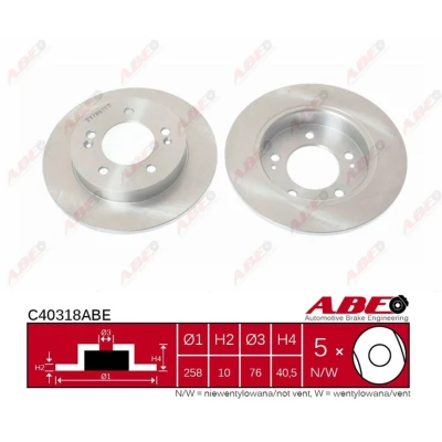 Afbeelding van ABE Remschijven C40318ABE
