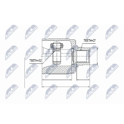 Afbeelding van Homokineet reparatie set, aandrijfas NTY NPW HD 019