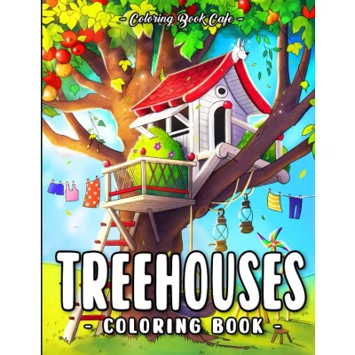 Afbeelding van Treehouses Coloring Book Cafe Kleurboek voor volwassenen