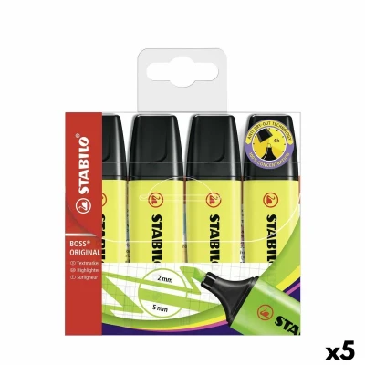 Afbeelding van Fluorescerende Markeerstift Set Stabilo Boss Geel (5 Stuks)