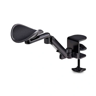 Afbeelding van StarTech.com Verstelbare Armsteun voor Bureau, Ergonomische Arm/Elleboogsteun, 360 graden Rotatie, Kleminstallatie, Zwart