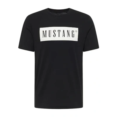 Afbeelding van MUSTANG Heren T shirt Austin Regular Fit S 3XL Wit Zwart Katoen, 4142, 4XL Grote maten