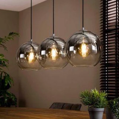 Afbeelding van AnLi Style Hanglamp 3L bubble shaded