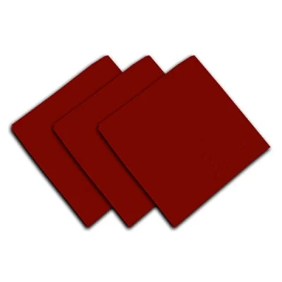 Afbeelding van Soleil d&#039;Ocre Kavel van 3 Servetten in Katoen Panama Rood, 45 x cm