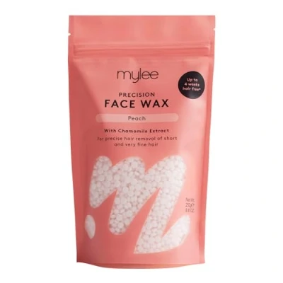 Afbeelding van Mylee Precisie Gezichtswax 250g Precieze Ontharing van Kort &amp; Fijn Haar, Voor Gevoelige Delicate Zones: Bovenlip, Wenkbrauwen, Kin, Kalmerend Kamille Extract, Tot 4 Weken Haarvrij, Perzikgeur