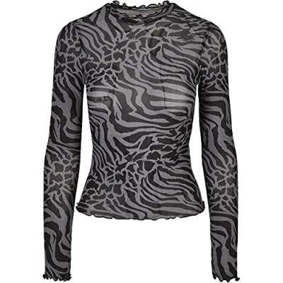 Afbeelding van Urban Classics Longsleeve Longsleeve, Dames, Maat: Large, Asphalt/black
