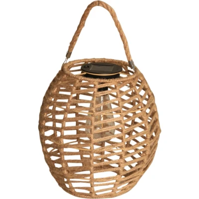 Afbeelding van Lantaarn Luxform Solar Tortoli Natural Rope 15 Lumen