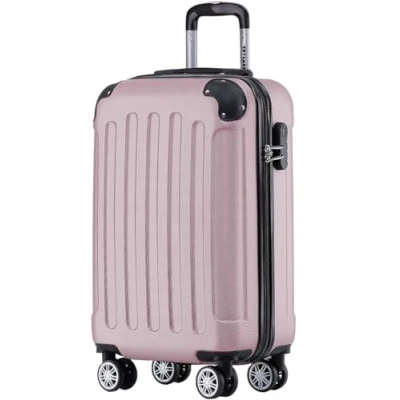 Afbeelding van TRVLMORE Handbagage Koffer Reiskoffer 38L Cijferslot Lichtgewicht Trolley 54x36x20cm Roségoud
