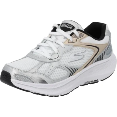 Afbeelding van Skechers GO RUN Consistent 2.0 Sneakers laag, Dames, Maat: 37.5, White/silver Leer en textiel