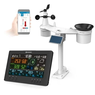 Afbeelding van Bresser Weerstation Air Mon 7 in 1 Sensor Met Zonnepaneel App Meet o.a. UV