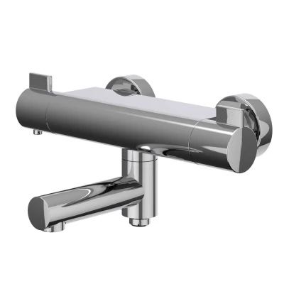 Afbeelding van IVY Pact opbouw badthermostaatkraan draaibare uitloop cooltouch Chroom Tijdloze uitstraling