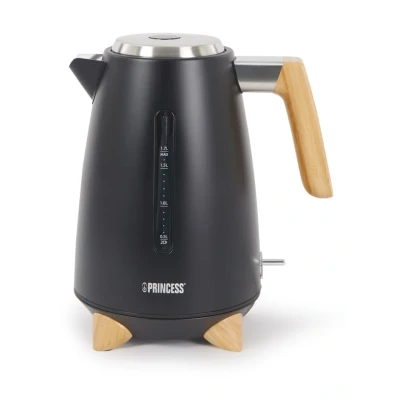 Afbeelding van Princess Waterkoker Pure 236061 1.7 liter 3000W 360 draaibaar Zwart RVS