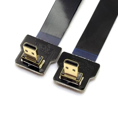 Afbeelding van Chenyang CYFPV 90 Graden Down Schuine FPV Micro HDMI Male naar FPC Platte Kabel 20 cm voor HDTV Multicopter Luchtfotografie