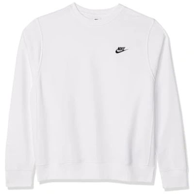 Afbeelding van NIKE BV2666 100 M NSW Club CRW FT Sweatshirt Heren Wit/Zwart Maat
