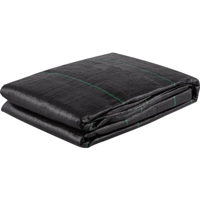 Afbeelding van VEVOR Onkruidbestrijding Tuindoek 9,15*3,8m 3,5 g/m2 Pp Opritdrainagedoek Voor Opritstabilisatie, Tuinbouw, Landbouw En Drainage Zwart