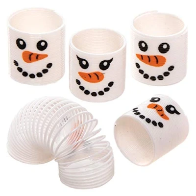 Afbeelding van Baker Ross AX511 Mini Sneeuwman Sklinky Favoriet Pakket Van 12, Speelgoedveren Voor Kinderen, Kousvullers, Uitdeelzakjes En Klein Speelgoed Kinderen