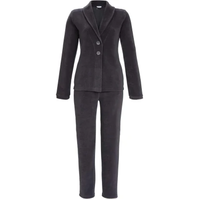 Afbeelding van Chique fleece doorknooppyjama Grijs Maat 50