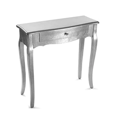 Afbeelding van Zijtafel met lades Silver Cagliari Hout MDF/Sparrenhout (30 x 80 cm)