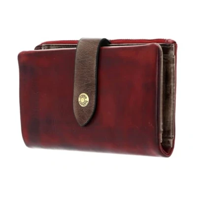 Afbeelding van bruno banani Leren Portemonnee Lyon Wallet With Flap Red Rood