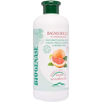 Afbeelding van Biogenase Douchegel Met Roze Grapefruit Natuurlijke Body Wash Verrijkt Aloë Vera En Tarwekiemextracten Hydraterende, Ontspannende Kalmerende Badgel Parabens Free 500 ml