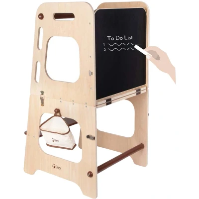 Afbeelding van Classic World houten 2in1 leertoren en tafel verstelbaar, 90cm