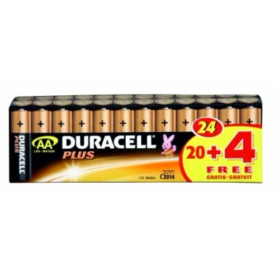Afbeelding van Duracell Batterij Plus Mignon AA 20 stuks + 4 gratis speciale verpakking