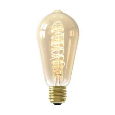 Afbeelding van LED Lampe Gold Curved ST64 Eichhörnchenkäfig E27