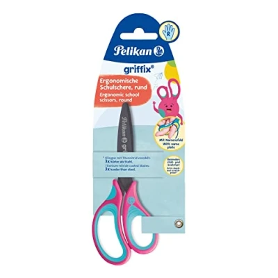 Afbeelding van Pelikan Griffix, Kind, Rechte knip, Enkel, Blauw, Roze, Metaal, Universeel