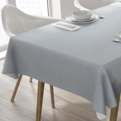 Afbeelding van Home Direct Tafelkleed van pvc, rechthoekig, 140 x 240 cm, lichtgrijs